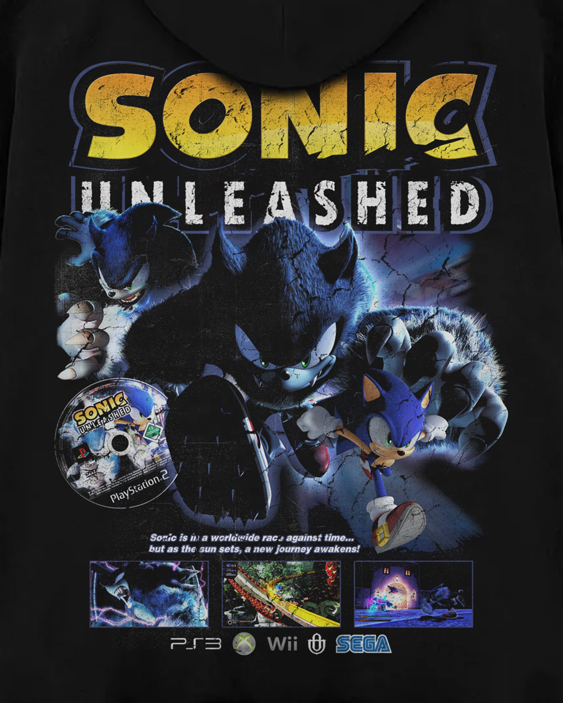 Video Games 'Sonic Unleashed' Oversized Hoodie